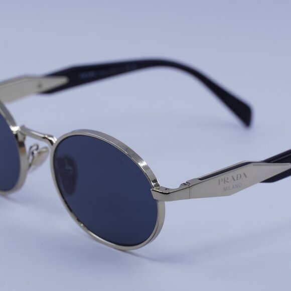 Prada PR65ZS ZVN09T Sunglasses Pale Gold Oval Frame - Picture 9 of 13